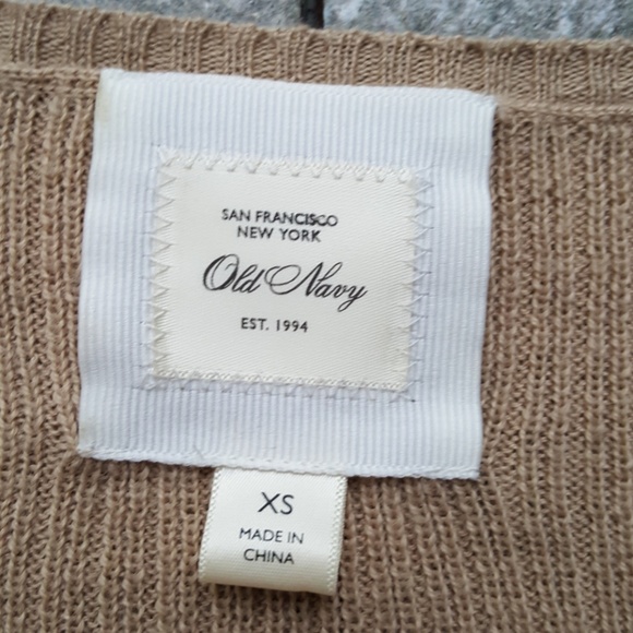 Old Navy Button Up Tan Sweater - Picture 3 of 7